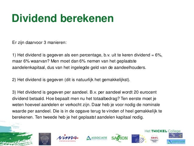 Samenvatting m & o 12 5-2014 - Nominale Waarde Van Een Aandeel