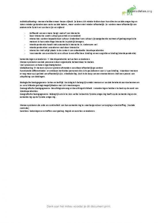 Samenvatting Samenlevingen inleiding in de sociologie - KennisDelen - Samenlevingen Inleiding In De Sociologie