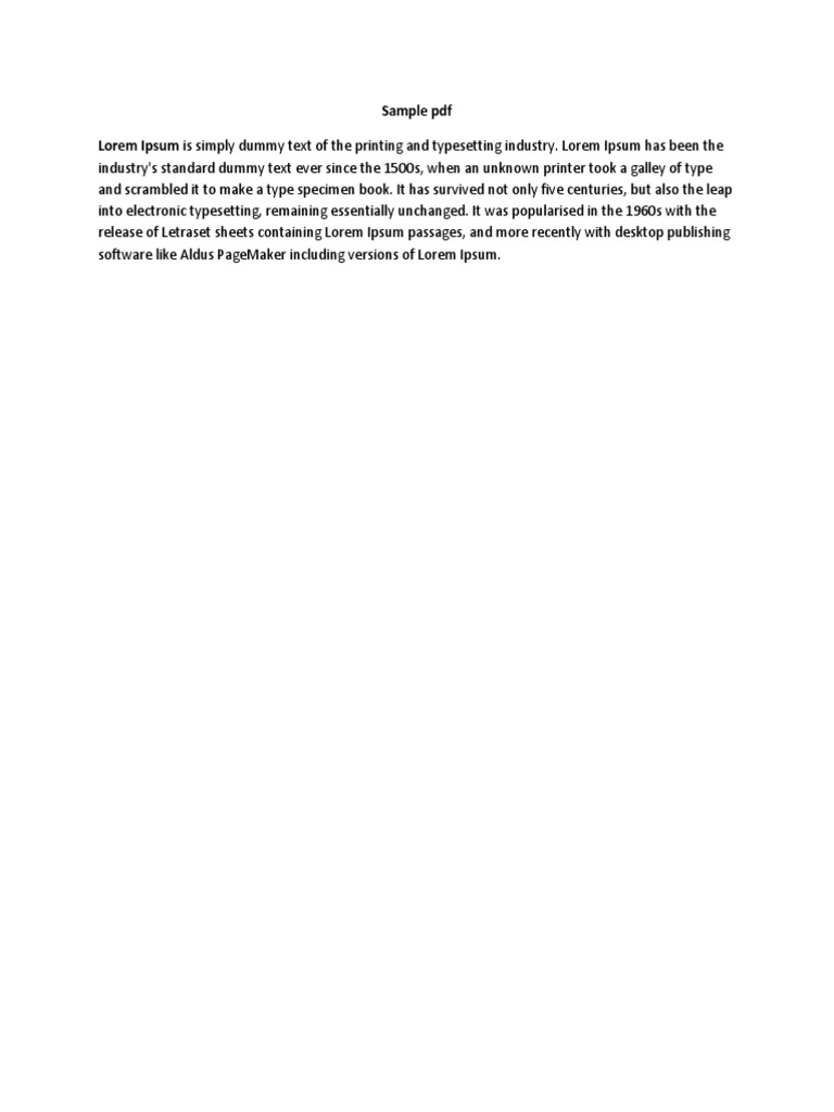 Sample PDF Lorem Ipsum Is Simply Dummy Text of The Printing and - Lorem Ipsum Is A Dummy Text