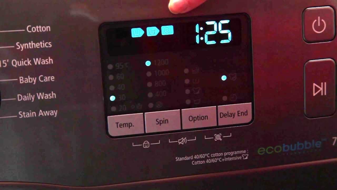 Symbolen Wasmachine Samsung Eco Bubble