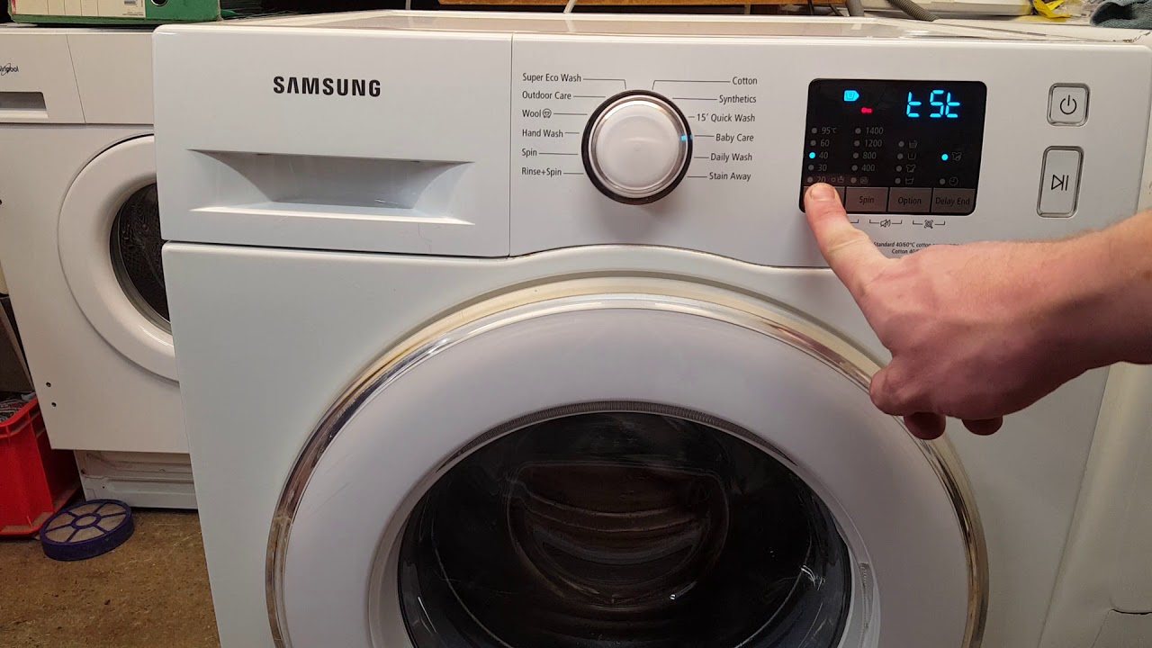 Samsung eco bubble 7kg wf70f5e2w4w test mode - YouTube - Symbolen Wasmachine Samsung Eco Bubble