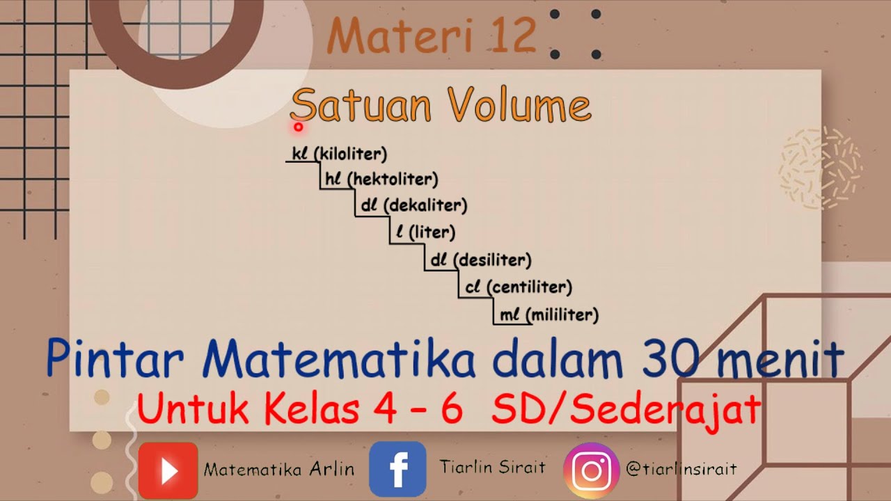 SATUAN VOLUME ( kl, hl, dal, l, dl, cl, ml ) - YouTube - Ml Cl Dl L Dal Hl Kl