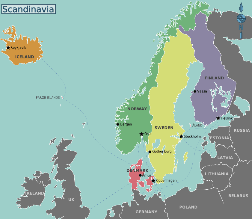 Scandinavia Map 1 • Mapsof.net - Welke Landen Horen Bij Scandinavië