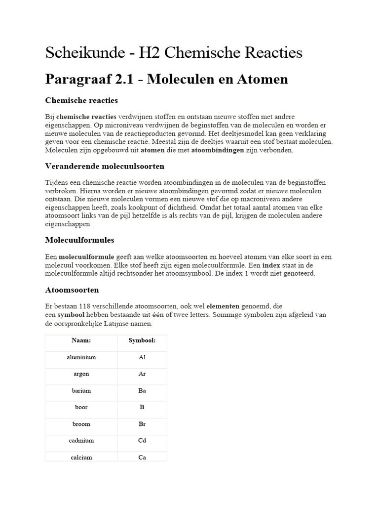 Nova Scheikunde Havo 3 Antwoorden