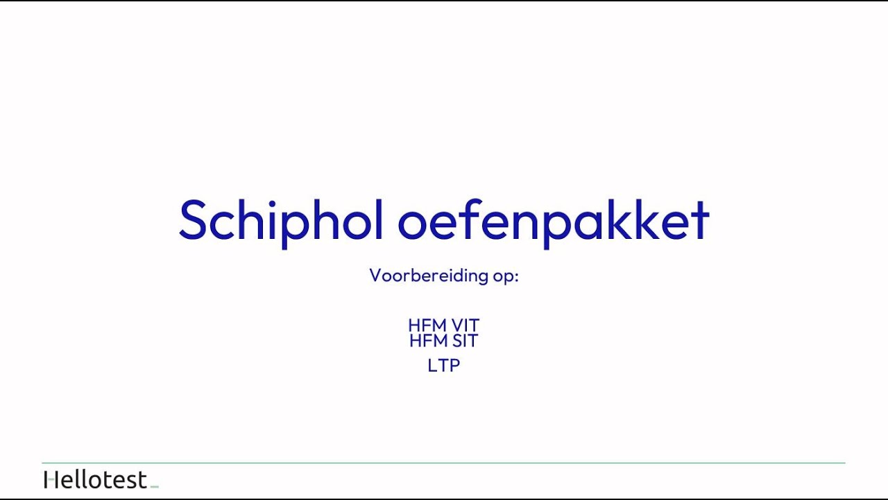 Schiphol assessment oefenen - YouTube - Zakboek Safety & Security Schiphol