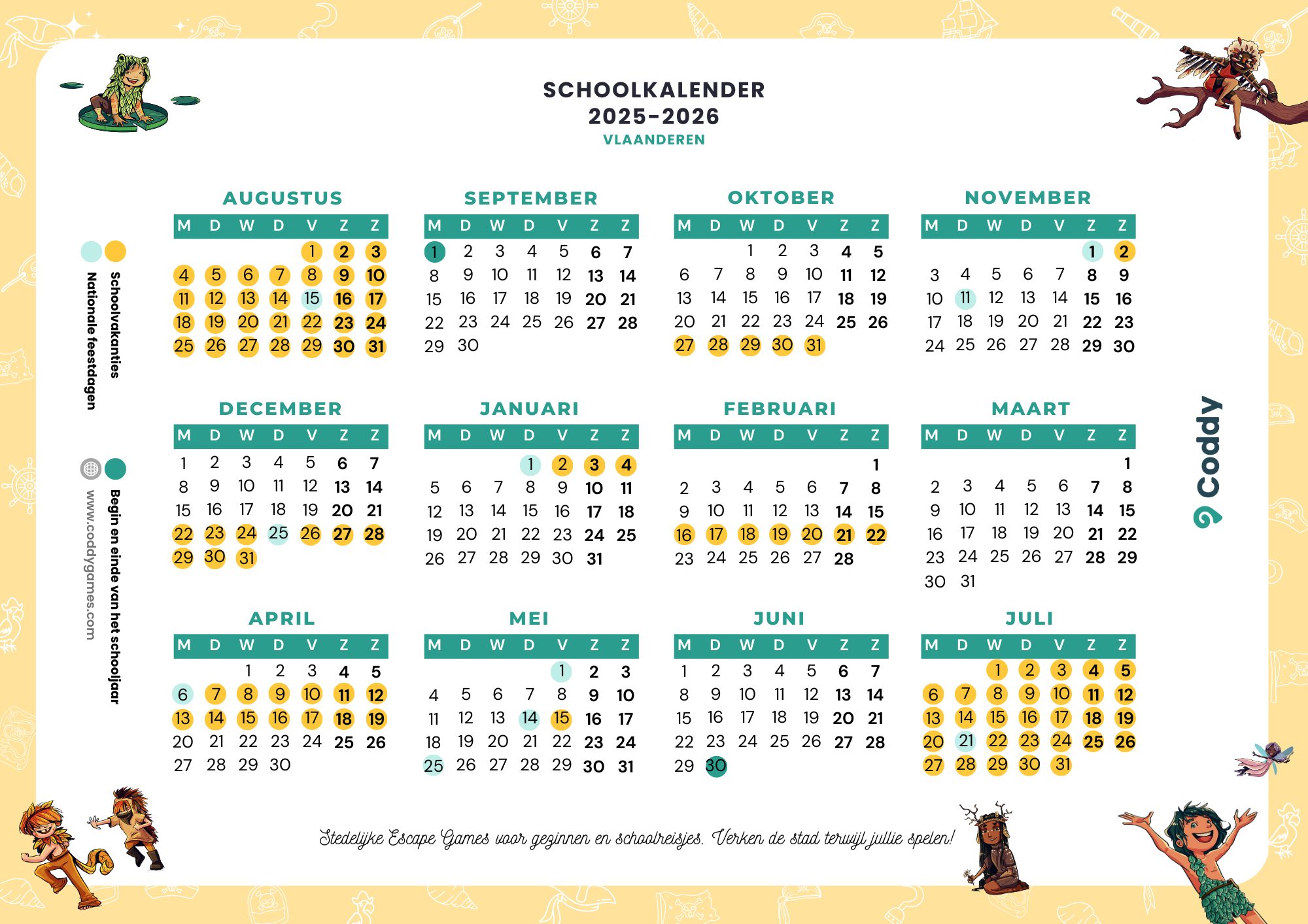 Schoolvakanties 2025-2026 : Vlaanderen - Hoeveel Weken Schoolvakantie Per Jaar Basisschool