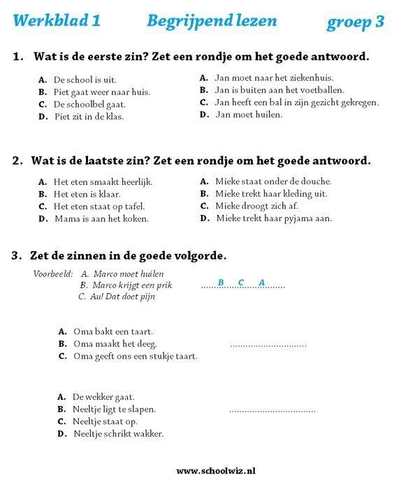 Begrijpend Lezen Groep 6 Werkbladen