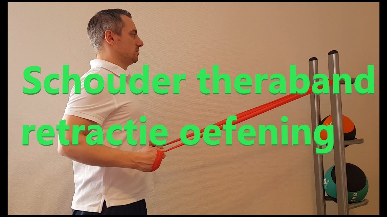 Schouder retractie oefening met theraband - YouTube - Hoe Heten De Beenverbindingen In Je Hand