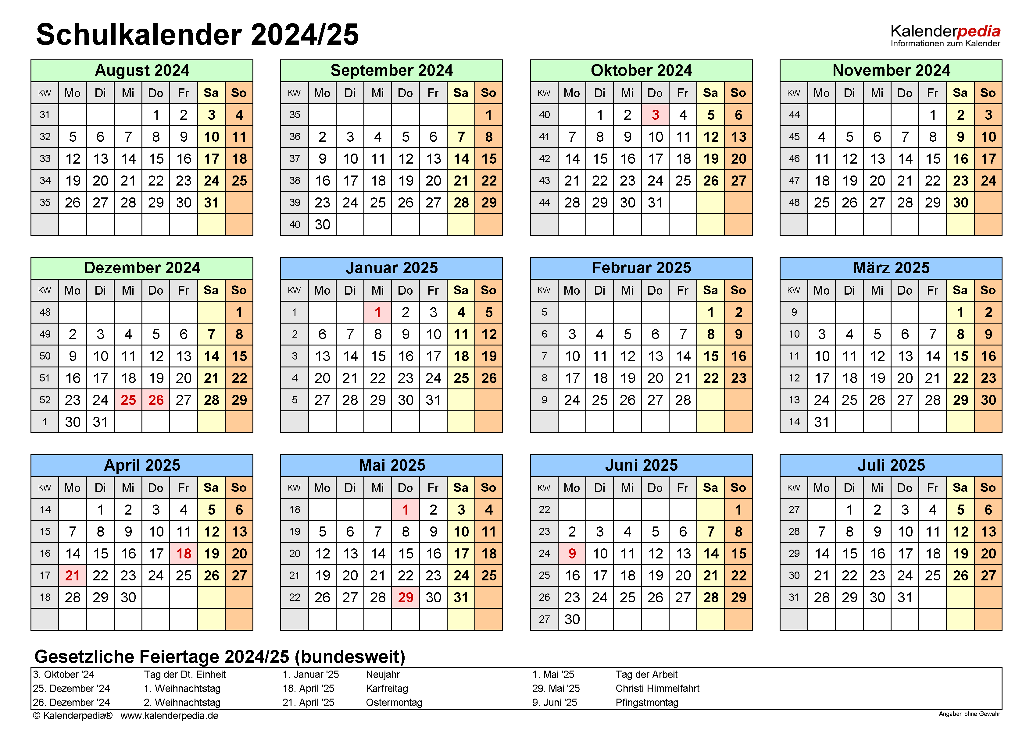 Schoolvakanties 2024 En 2025 Zuid