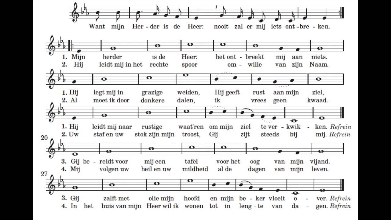 Semper Vivat | Psalm 23 III - Want mijn herder is de Heer - YouTube - Waar Liefde Woont Gebiedt De Heer Zijn Zegen