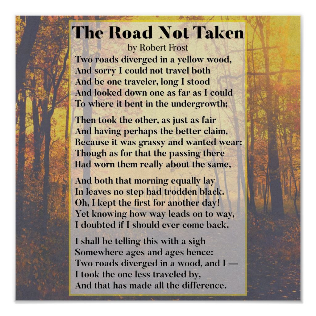 Serene Sunset Landscape Art Print - The Path Less Taken Poem