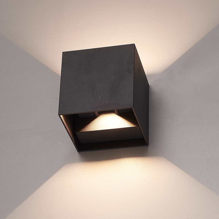 Set of 3 Dimmable LED Wall light Kansas black 6 Watt 3000K double-sided - Dimbare Led Lampen Warm Licht