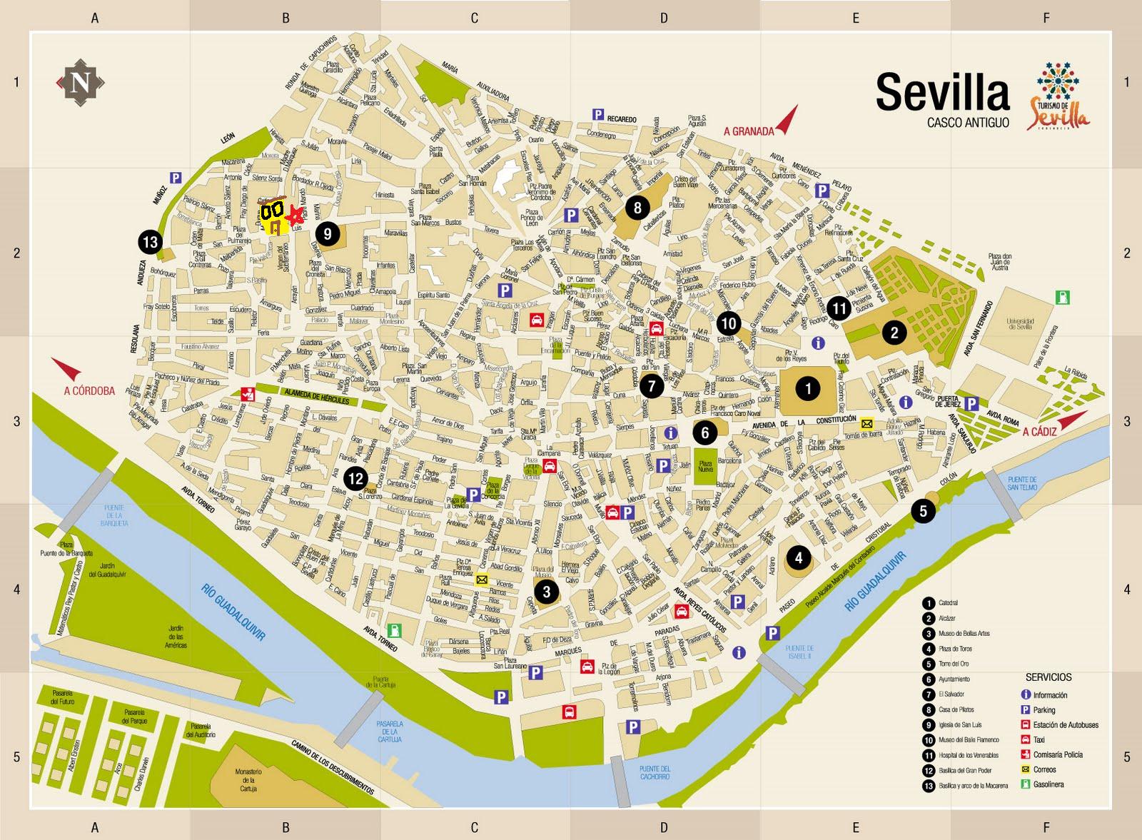 Waar Ligt Sevilla Op De Kaart
