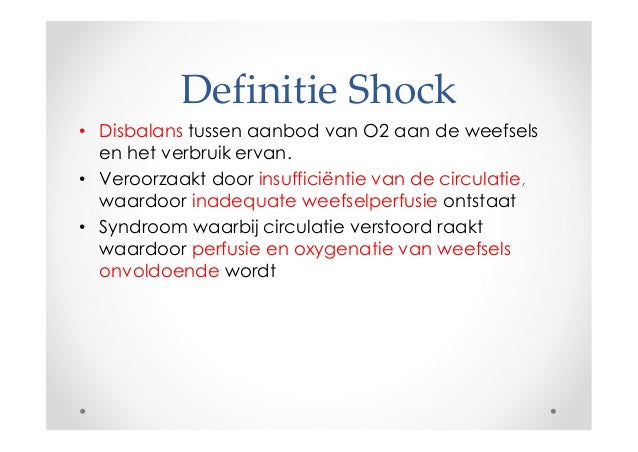 Waardoor Kan Shock Onder Andere Worden Veroorzaakt