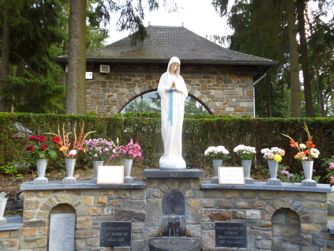 Shrine in Banneux - Belgium - Wanneer Kerkdienstem In Banneux