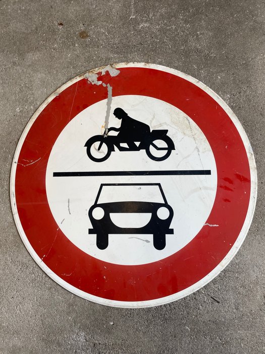 Sign - Verkeersbord verboden in te rijden - 1930-1940 - Catawiki - Verboden In Te Rijden Bord