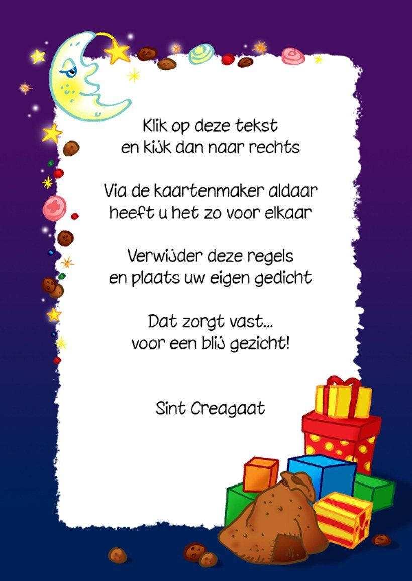 Sinterklaas gedichtpapier pakjesavond - Sinterklaaskaarten - Hoe Maak Je Een Sinterklaas Gedichten