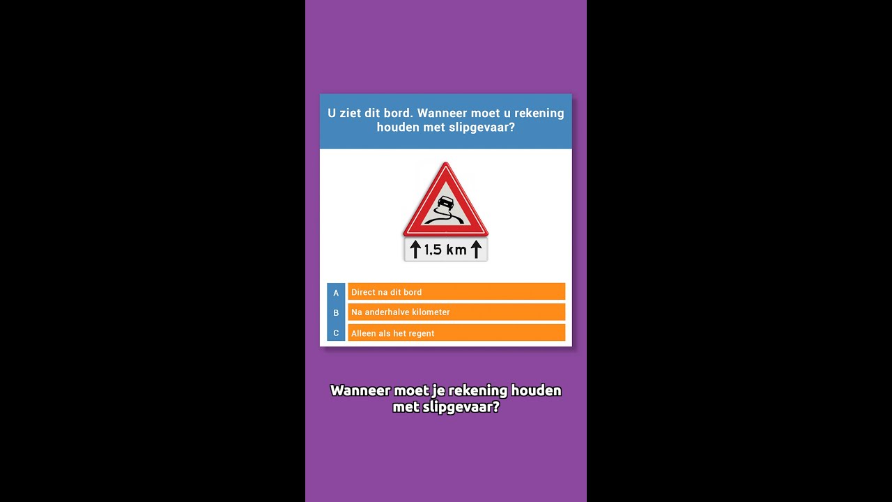 Slipgevaar bord betekenis. - YouTube - Bij Welk Bord Kun Je Tegenliggers Verwachten