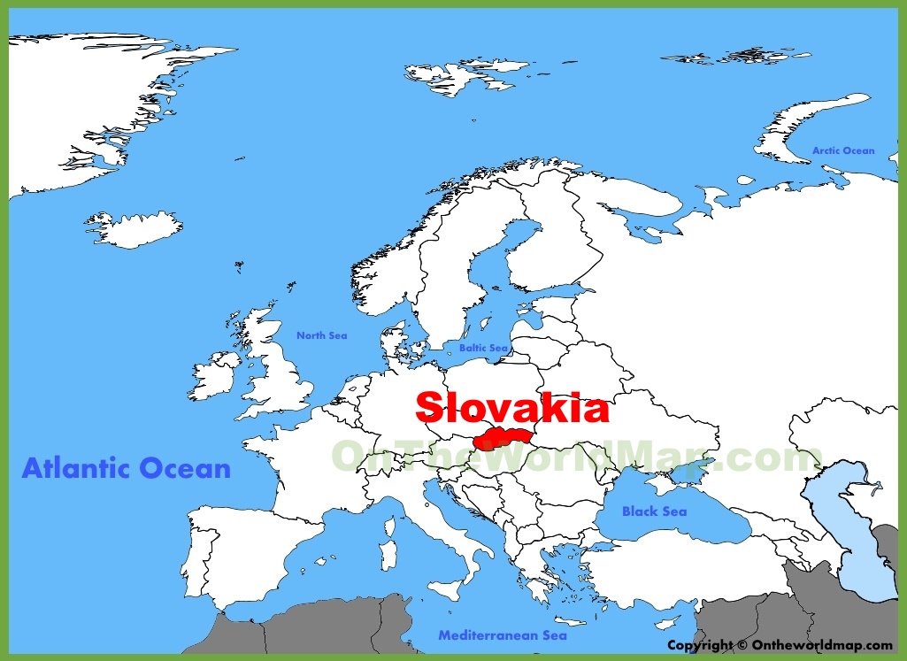 Slovakia Printable Map - Waar Ligt Slowakije Op De Kaart