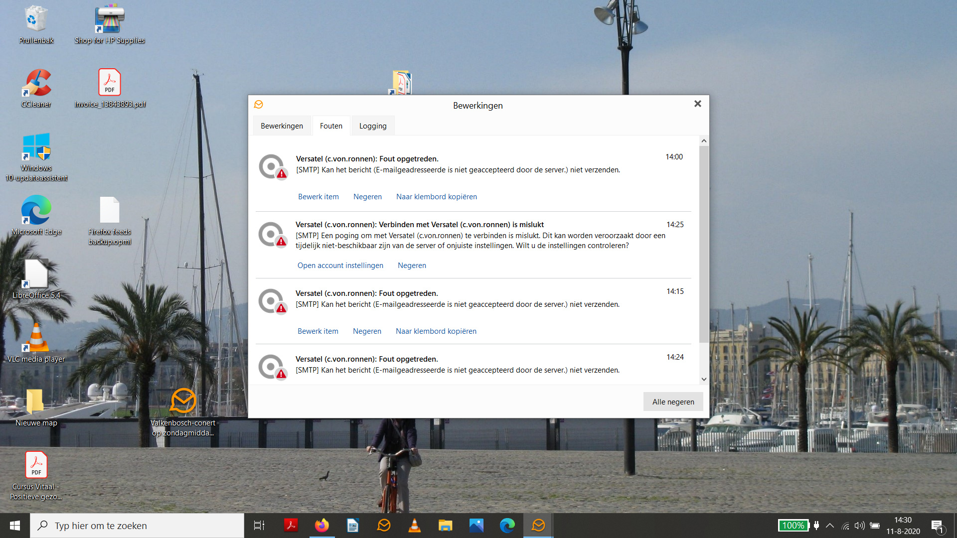 [SMTP] Kan het bericht (E-mailgeadresseerde is niet geaccepteerd door - Bericht Is Niet Gedownload Van De Server