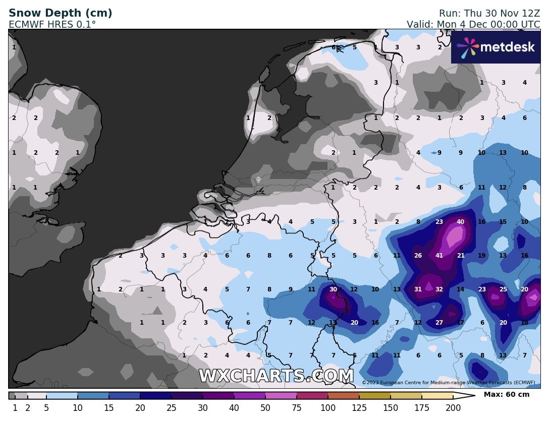 Sneeuw in Nederland, hoeveel gaat er nog vallen? - Alpenweerman - Sneeuw In Nederland Afgelopen Jaren