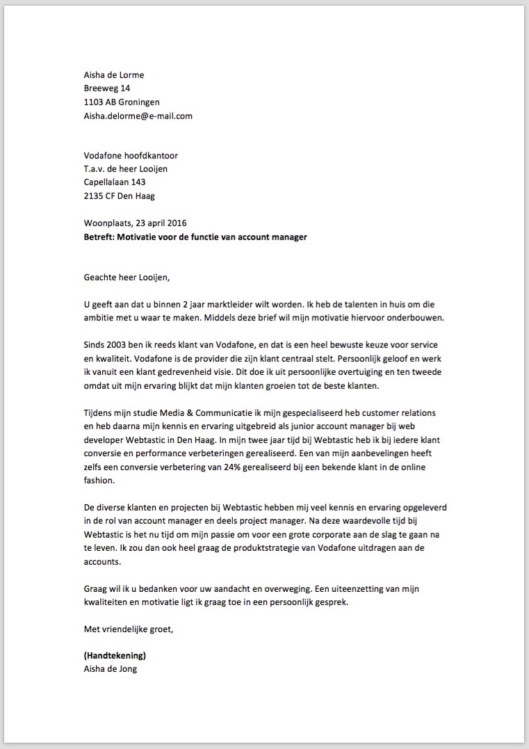 Sollicitatiebrief Met Cv Voorbeeld Sollicitatiebrief En Cv Web – Bilarasa - Wat Is Een Hr Adviseur