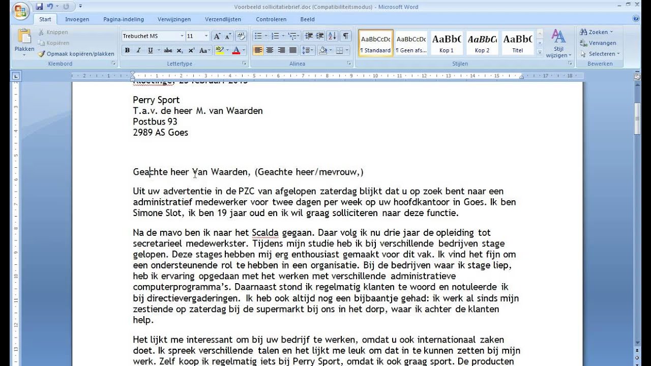 Hoe Moet Je Een Sollicitatiebrief Schrijven