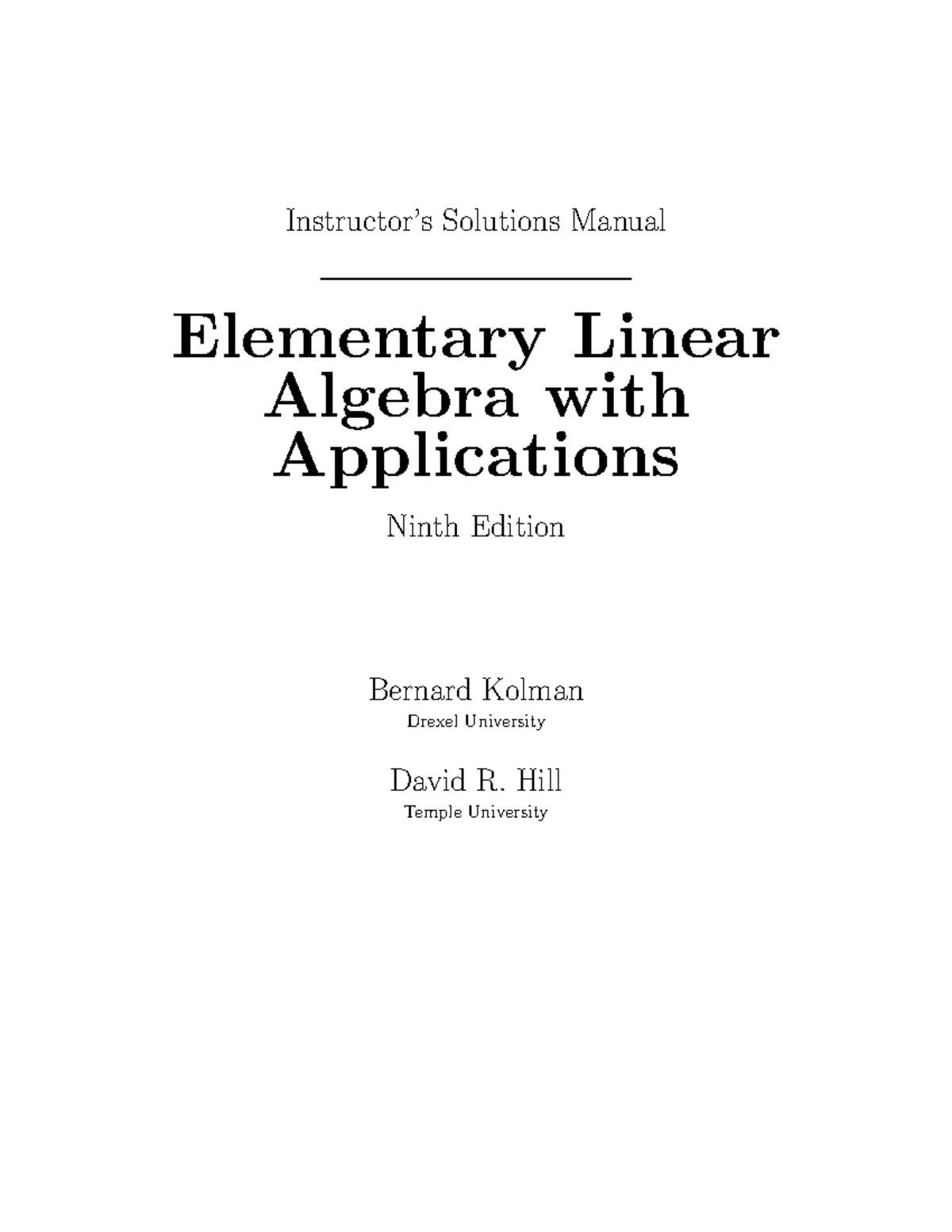 Solution for Linear Algebra - Applied Linear Algebra - VNUHCM - Linear Algebra And Its Applications Solutions