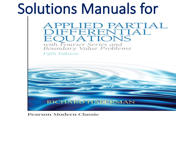 Applied Partial Differential Equations Richard Haberman