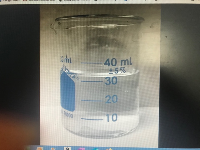 Solved Measuring with a Beaker Volume of water in 50-ml | Chegg.com - Hoeveel Is 50 Ml Water