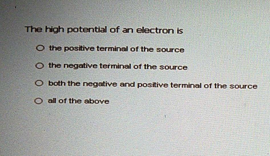 SOLVED: The high potential of a electron is 0 the positive terminal Of - Wat Is Een Geconsolideerde Jaarrekening