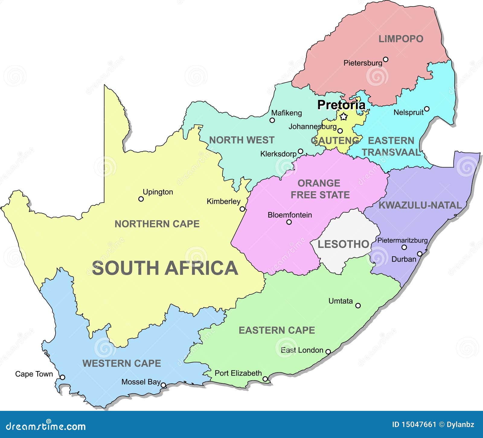 South Africa Map Stock Image | CartoonDealer.com #12415735 - Wat Is De Hoofdstad Van Afrika