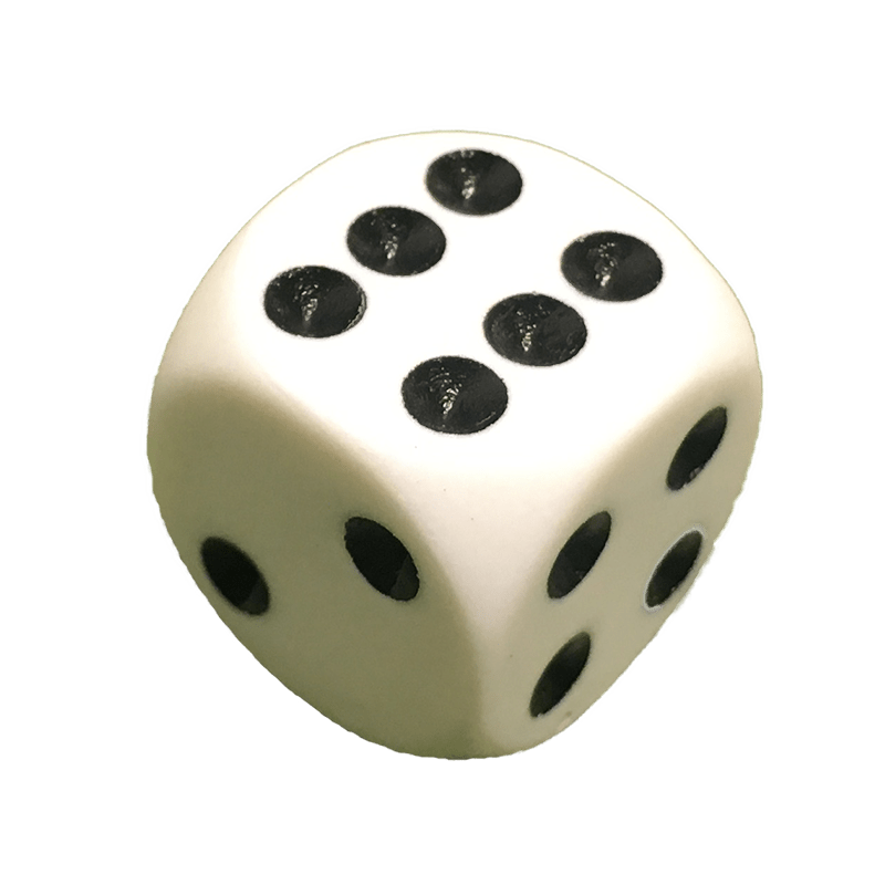 Spel onderdelen: Dobbelstenen - Dobbelsteen Met Alleen 6 Ogen