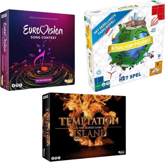 Spellenbundel - 3 Stuks - Eurovisie Songfestival Spel & Ik hou van - Spel Ik Hou Van Holland