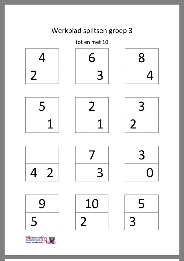 Splitsen groep 3 en groep 4: de beste tips + werkbladen (PDF - Tussendoelen Rekenen-wiskunde Voor Het Primair Onderwijs