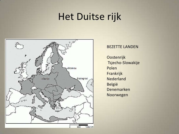 Spreekbeurt Tweede Wereld oorlog - Kaart Bezette Landen Tweede Wereldoorlog