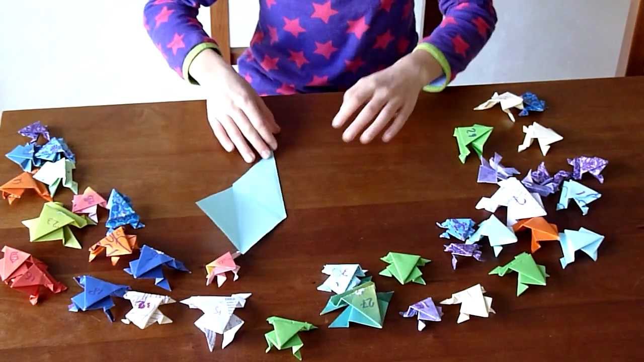 Springende kikker (met achterpoten) vouwen van papier - YouTube - Hoe Noem Je Een Groep Kikkers