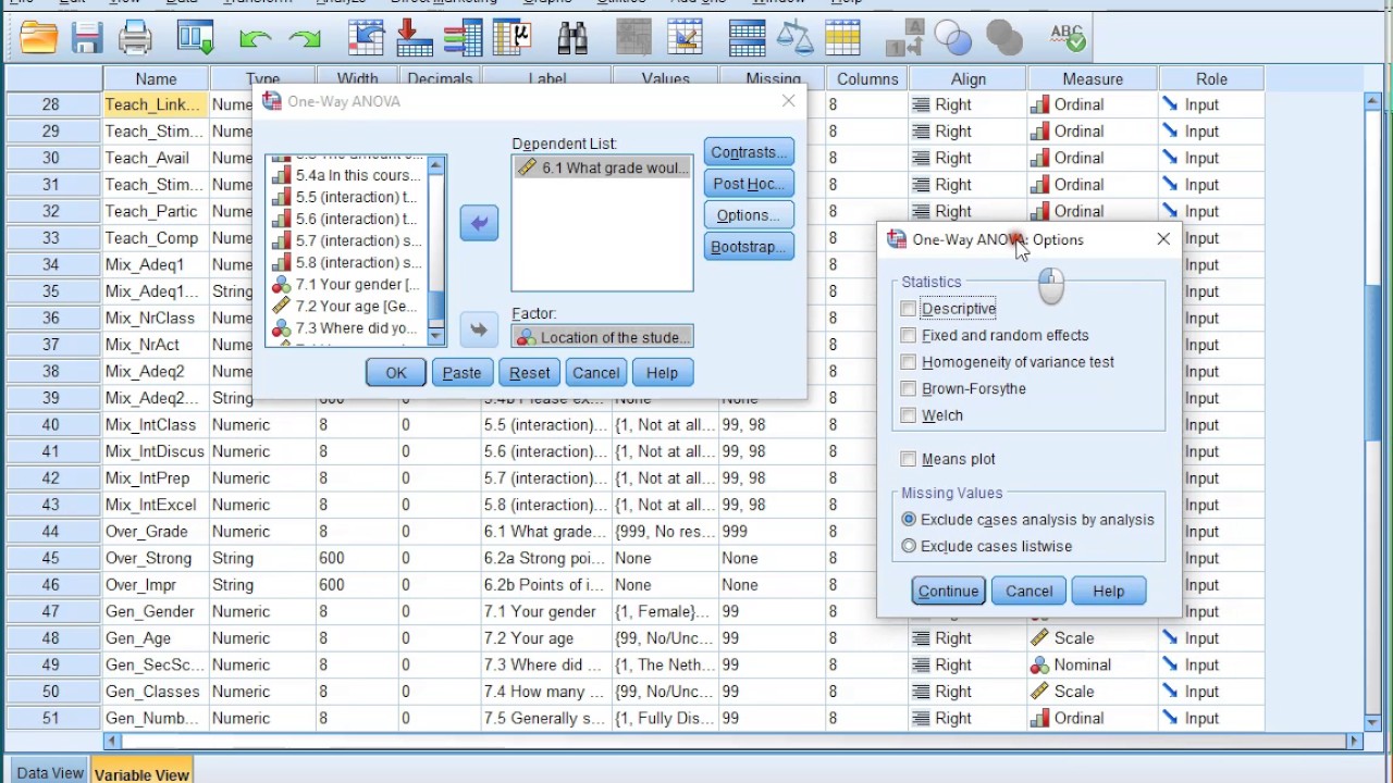 How To Do A Levene's Test In Spss