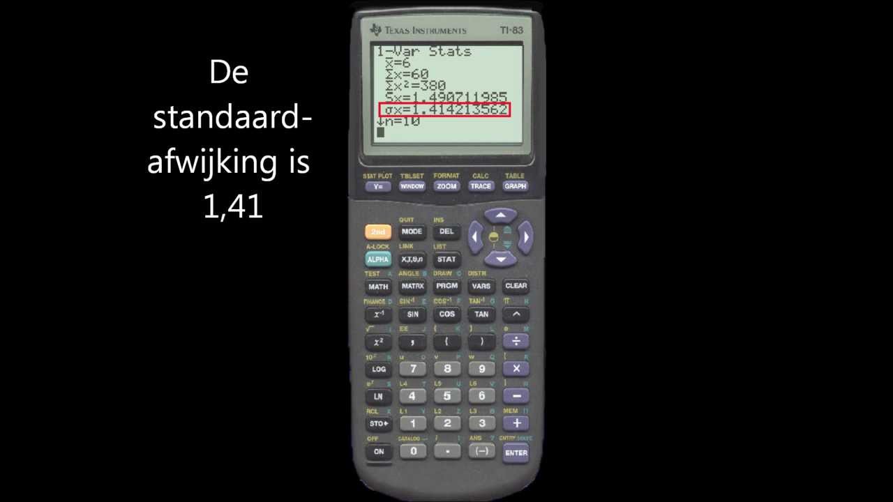 standaardafwijking ti83 - YouTube - Hoe Zet Je Een Grafische Rekenmachine Uit