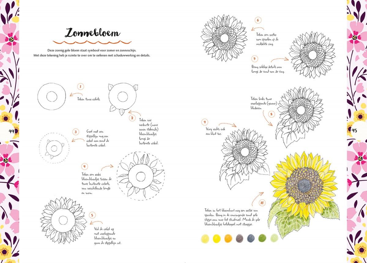 Stap Voor Stap Tekenen Bloemen - Bloemen - Stap Voor Stap Tekenen Bloemen