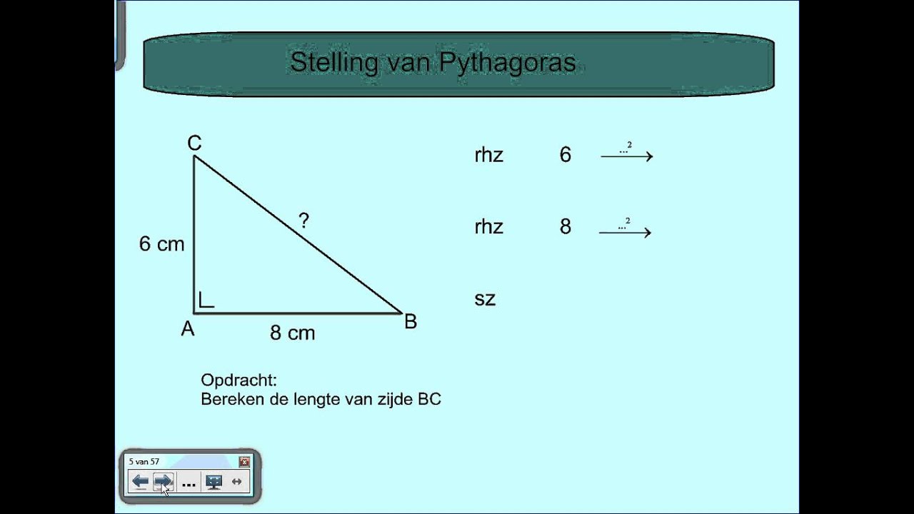 Stelling van Pythagoras voorbeeld 1 - YouTube - Hoe Bereken Je De Stelling Van Pythagoras
