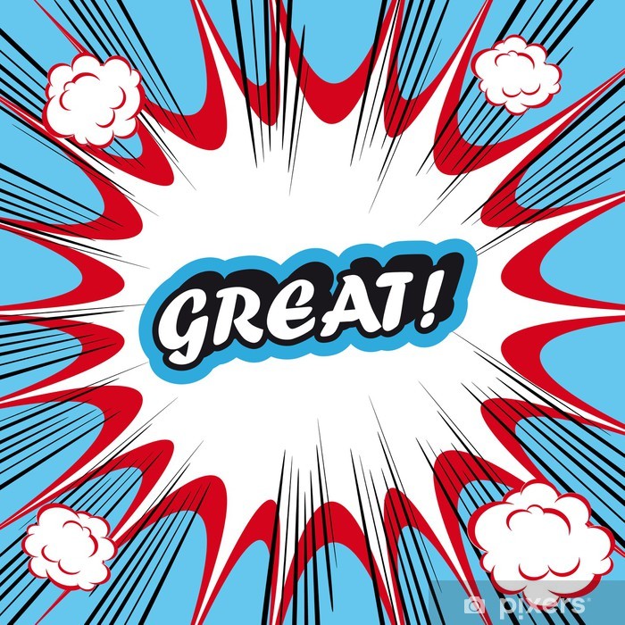 Sticker Pop Art explosion Background Great! - PIXERS.UK - Great Britain The United Kingdom