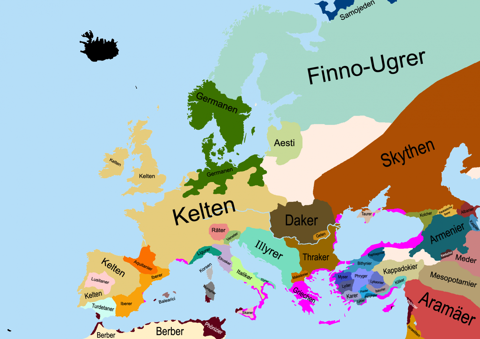 Strategie-Zone.de - Europa - Antike Völker - Welk Volk Vestigde Zich Rond 500 Voor Chr In Bretagne