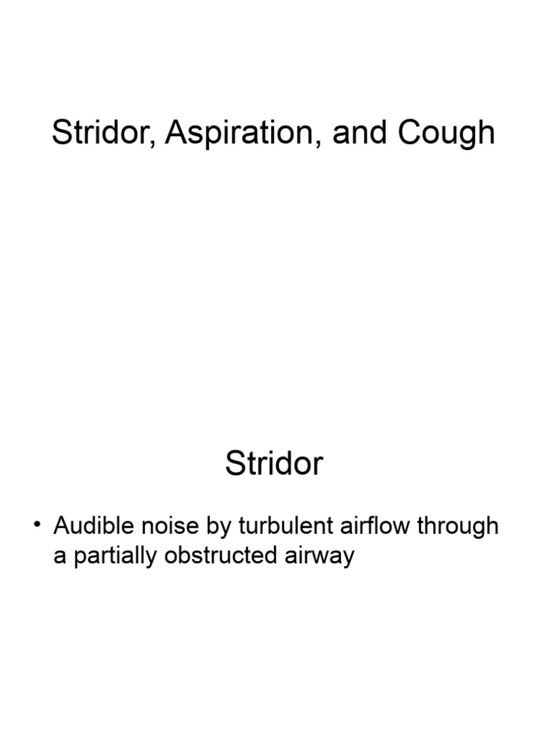 Expiratoire Stridor En Inspiratoire Stridor