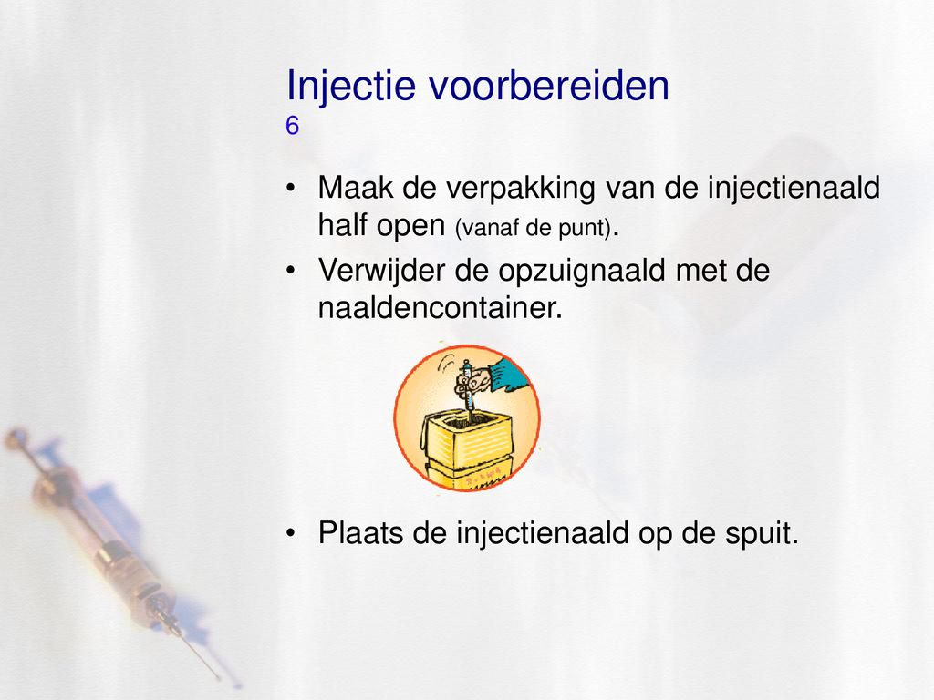 Subcutaan injecteren. - ppt download - Hoeveel Milliliter Vloeistof Kun Je Maximaal Per Keer Subcutaan Injecteren