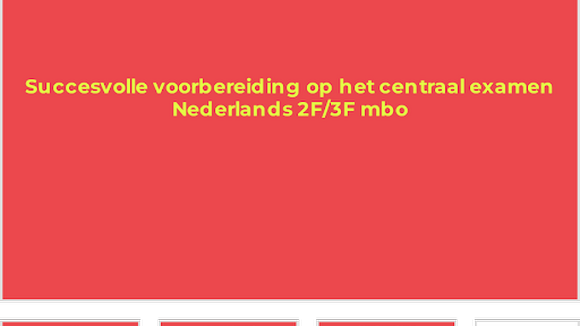 Centraal Examen Nederlands 3f Oefenen