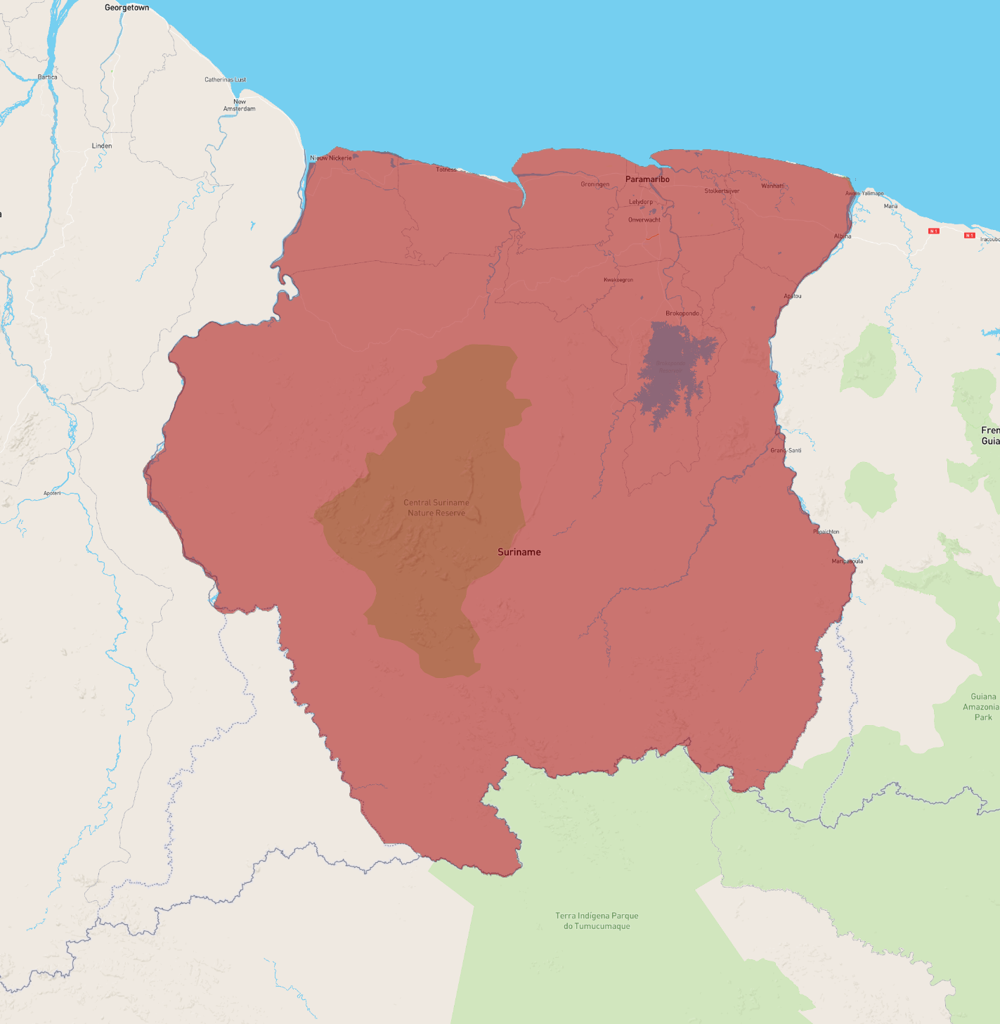 Suriname - AtlasBig.com - In Welk Werelddeel Ligt Suriname