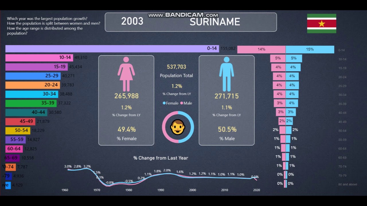 Suriname 👪Population Info and Statistics from 1960-2020 - YouTube - Wat Is In Aantal De Grootste Bevolkingsgroep In Suriname