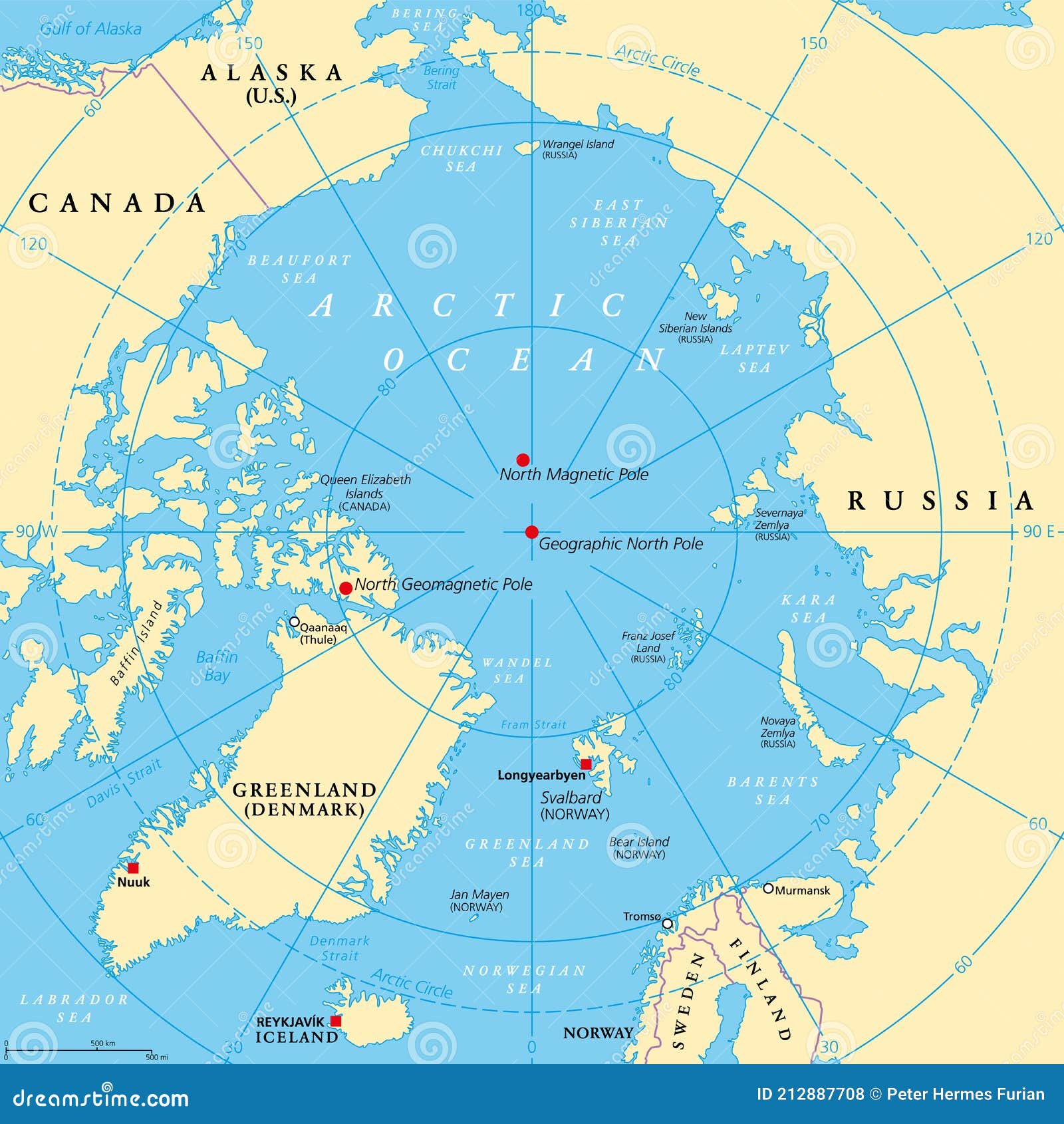 Svalbard Political Map Cartoon Vector | CartoonDealer.com #104393631 - Waar Ligt De Noordpool Op De Wereldkaart