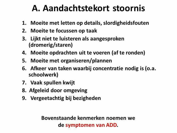 Symptomen van #ADD - Wat Zijn De Symptomen Van Add